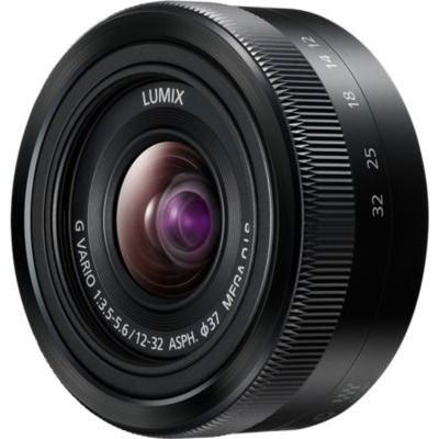 image Panasonic Lumix Objectif Zoom Standard pour capteur micro 4/3 12-32mm F3.5-5.6 H-FS12032E-K (Grand angle 12mm, Stabilisé, Zoom Polyvalent,  equiv. 35mm : 24-64mm)  Noir – Version Française