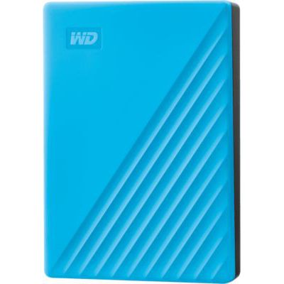 image WD - My Passport 4To Bleu - Disque dur externe portable avec sauvegarde automatique et protection par mot de passe, compatible PC, Xbox et PS4