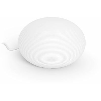 image Philips Hue White & Color Ambiance Lampe à poser Flourish Blanc, Compatible Bluetooth 9,5W, Fonctionne avec Alexa