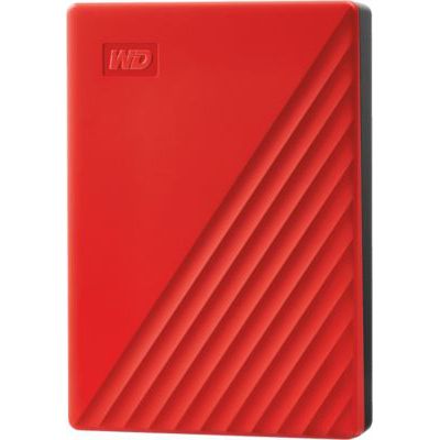 image WD - My Passport 4To Rouge - Disque dur externe portable avec sauvegarde automatique et protection par mot de passe, compatible PC, Xbox et PS4