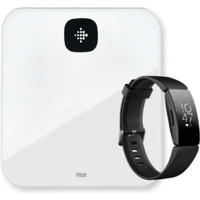 image Pèse personne connecté Fitbit ARIA AIR blanche + INSPIRE HR noir