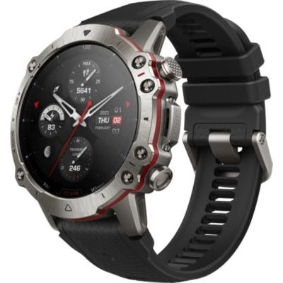 image Amazfit Falcon, 49 mm, Montre Connectée Homme, Montre GPS Multisports avec Bi-Bande, 150+ Modes Sportifs, 20 ATM, Montre Connectée Sport de Qualité Militaire, Boîtier en Titane