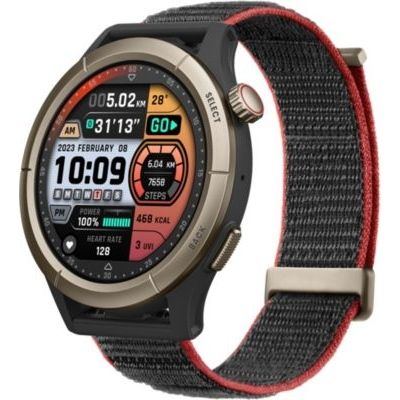 image Amazfit Cheetah Running, 47 mm, Montre Intelligente avec GPS Double Bande, Navigation d'itinéraire et Cartes Hors Ligne, Moniteur de Fréquence Cardiaque, Alexa Intégré, Tutonomie de 14 Jours