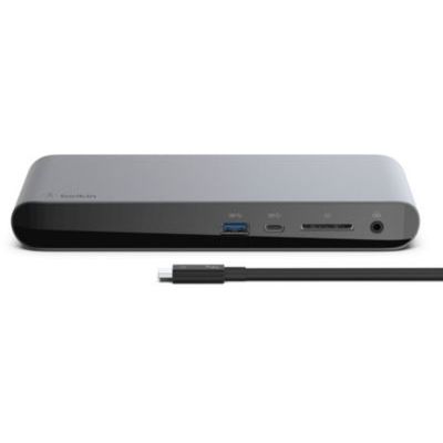 image Belkin Station d’accueil Thunderbolt 3 Dock Pro avec câble Thunderbolt 3 de 80 cm (pdouble affichage 4K à 60 Hz, 40 Gbit/s, puissance de sortie de 85 W)