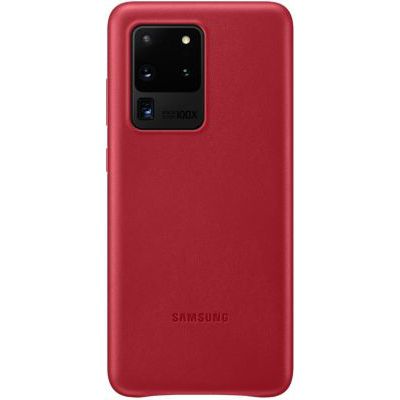 image Samsung Leather Cover Galaxy S20 Ultra - Cuir rouge bordeaux