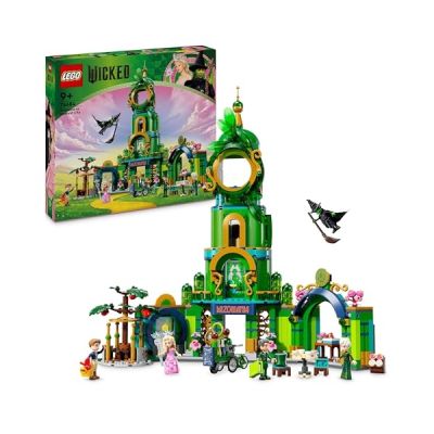 image LEGO Wicked Bienvenue à Emerald City - Jouet Collector avec Une Tour, Glinda et Elphaba - Idée Cadeau Anniversaire pour Les Fans de la Comédie Musicale dès 9 Ans - Maisons de Poupée 75684