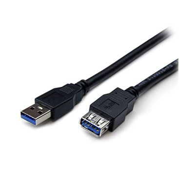 image StarTech - Câble d'extension / rallonge USB 3.0 A vers A - 2m - Rallonge/Prolongateur USB 3.0 SuperSpeed de 2 m -  M/F - Noir - USB3SEXT2MBK