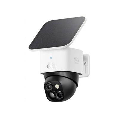 image eufy Security SoloCamS340, caméra de sécurité Solaire, Camera Surveillance WiFi exterieure sans Fil, Surveillance 360° 3K, sans Angle Mort, Wi-FI 2, 4 GHz, sans Frais mensuels, Compatible HomeBase 3