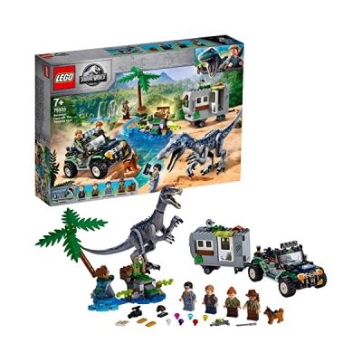 LEGO-Jurassic World L’affrontement du baryonyx la chasse au trésor Jouets Dinosaure, 434 Pièces 75935