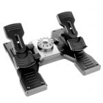 image produit Logitech G Saitek Pro Flight Rudder Pedals, Pédales de Direction pour Gouverne de Direction et Freins pour Simulateur de Vol, Auto-Centrage, Ajustement de la Sensibilité, USB, PC - Noir - livrable en France