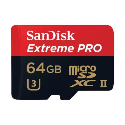 image carte mémoire microSDXC SanDisk Extreme PRO 64 Go + lecteur USB 3.0 jusqu'à 275 Mo/s, UHS-II Classe 10, U3