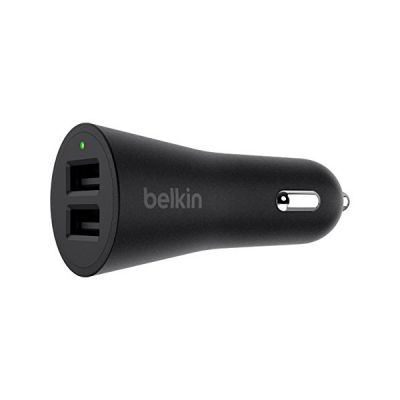 image Belkin - Chargeur Allume-cigare Rapide 2 ports USB Universels (24W/2 x 2.4A) - Noir (Compatible iPhone 8/8+ et iPhone X)