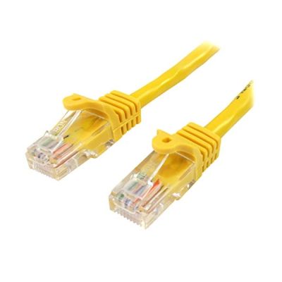 STARTECH Câble réseau Cat5e UTP sans crochet - 5 m Jaune - Cordon Ethernet RJ45 anti-accroc - Câble patch