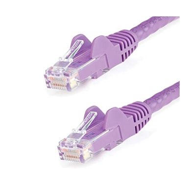 STARTECH Câble réseau Cat6 UTP sans crochet - 1 m Violet - Cordon Ethernet RJ45 anti-accroc - Câble patch