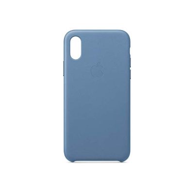 image Apple Coque en cuir (pour iPhone XS) - Bleuet