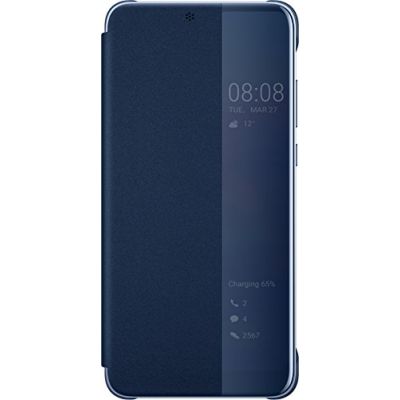 Huawei Officiel Smart View Flip Cover Coque Housse Étui pour Huawei P20 - Bleu foncé