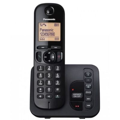 image PANASONIC KX-TGC220 téléphone DECT solo noir avec répondeur