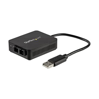 image STARTECH Adaptateur réseau USB 2.0 vers fibre optique SC jusqu'à 2 km - Convertisseur USB vers Ethernet 10/100 Mbps - 1 Port(s)