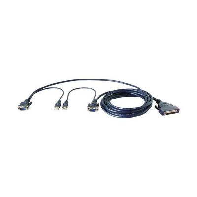 image BELKIN câble KVM  OmniView Dual-Port  VGA & USB  1.8m