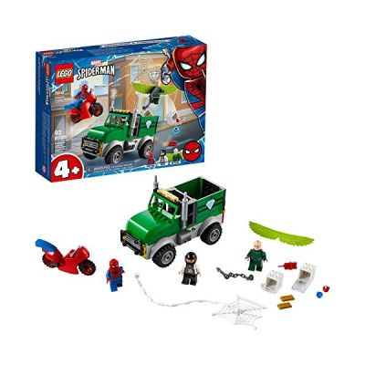 LEGO 76147 Super-Héros Marvel Spider-Man L'attaque du Vautour, Set de jeu pour enfants en âge préscolaire de 4 ans et plus