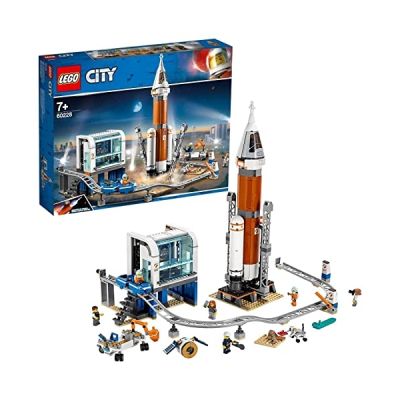 image LEGO-City La fusée spatiale et sa station de lancement, Jouet de Construction, 837 Pièces 60228