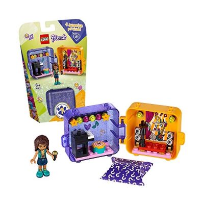 image LEGO 41400 Friends Le cube  de jeu d'Andréa série 1, Mini ensemble de jeu à collectionner, étui de voyage portable