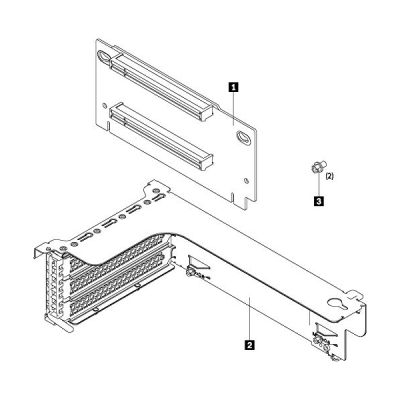 image LENOVO Riser 1 Kit - Carte fille - pour ThinkAgile VX3520-G Appliance 7Y94, ThinkSystem SR550, SR590, SR650