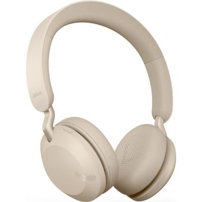 image Jabra Elite 45h Casque Sans Fil Supra-Auriculaire – Casque Compact Pliable avec une Autonomie de 50 Heures – Technologie d'Appel à 2 Microphones – Beige Doré