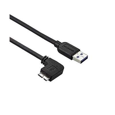 STARTECH Câble Micro USB 3.0 slim - USB-A vers Micro-B à angle Gauche - M/M - 2 m