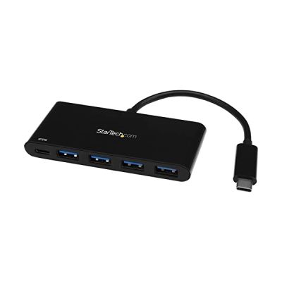 image STARTECH Hub USB 3.0 compact à 4 ports avec Power Delivery - Concentrateur USB Type-C - USB-C vers 4x USB-A - 4 Total USB