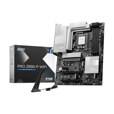 image MSI Pro Z890-P WiFi Carte mère, ATX - pour processeurs Intel Core Ultra (série 2), LGA 1851 - DrMOS 55A, Mémoire DDR5 (9200+MT/s OC), PCIe 5.0 x16 & 4.0 x16, M.2 Gen5, Thunderbolt 4, Wi-FI 7, 5G LAN