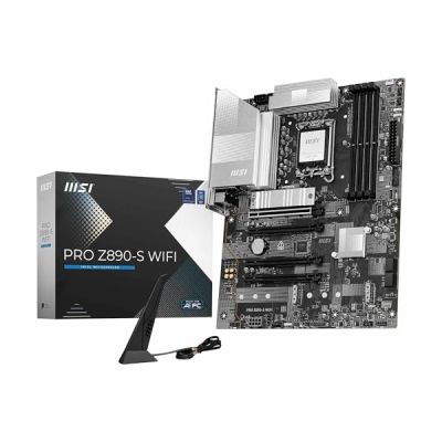 image Pro Z890-S WiFi Carte mère, ATX - pour processeurs Intel Core Ultra (série 2), LGA 1851 - DrMOS 55A, Mémoire DDR5 (9200+MT/s OC), PCIe 5.0 x16 & 4.0 x4, M.2 Gen5, Thunderbolt 4, Wi-FI 7, 2,5G LAN