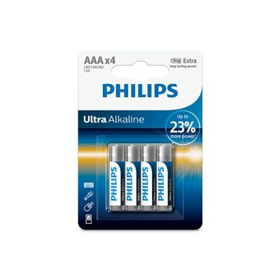 image Philips LR03E4B/10-ultra LR03 Batterie alcaline 4-plaquette thermoformée