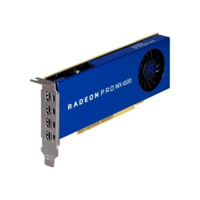 image AMD – FirePro Radeon Pro WX 4100  Carte Graphique 4 GB PCIe 3.0 16 x 4 x M-DP LP Bleu