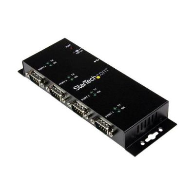 image StarTech Hub adaptateur USB vers série DB9 RS232 4 ports - Montage sur rail DIN industriel et mural - Adaptateur série - USB 2.0
