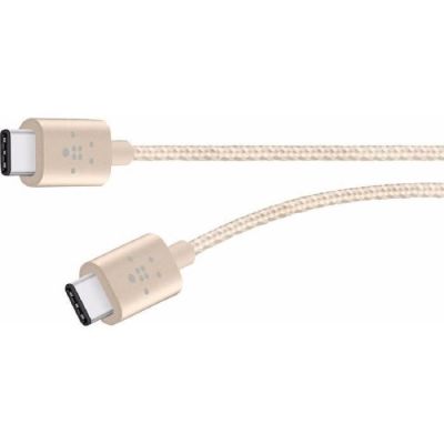 image Belkin Câble de Charge et Synchronisation USB-C vers USB-C pour Smartphone et Tablette (1,8m - Or)