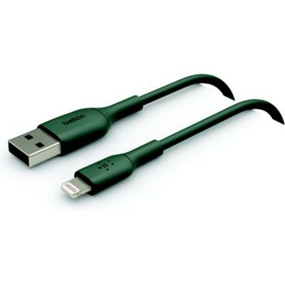 image Belkin Câble Lightning (Câble Boost Charge Lightning vers USB pour iPhone, iPad, AirPods; Câble de Recharge Certifié MFi pour iPhone; Vert Nuit, 1 m)
