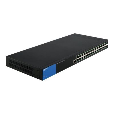 image Linksys LGS528P-EU Commutateur Gigabit intelligent administrable à 26 ports (24 ports PoE+) avec 2 ports SFP pour professionnels