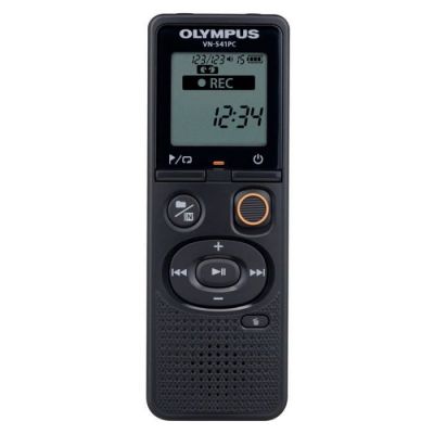 image Olympus VN-541 PC Enregistreur vocal numérique de haute qualité avec microphone omnidirectionnel, enregistrement par simple pression d'une touche, réduction du bruit, filtre passe-bas, mémoire de 4 Go