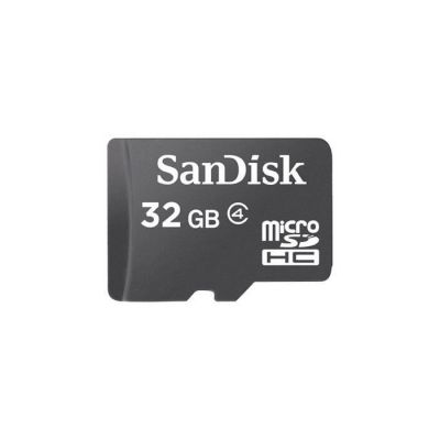 image Carte Mémoire MicroSDHC SanDisk 32 Go avec Adaptateur Classe 4 (SDSDQB-032G-B35)