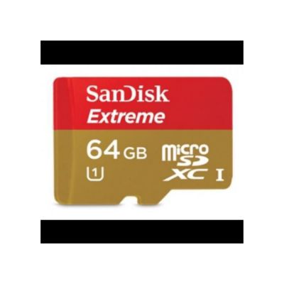 image Carte Mémoire MicroSDXC SanDisk Extreme 64 Go + Adaptateur SD avec Performances Applicatives A2 jusqu'à 160 Mo/s, Classe 10, U3, V30