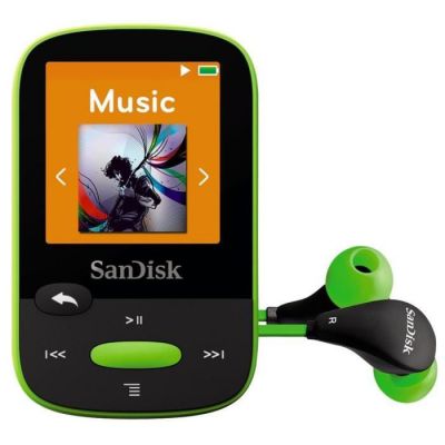 image Lecteur MP3 SanDisk Clip Sport 8 Go Vert tilleul (SDMX24-008G-G46L)