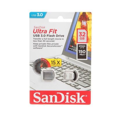 image Clé USB 3.0 Sandisk Ultra Fit 32 Go Allant jusqu'à 150 Mo/s