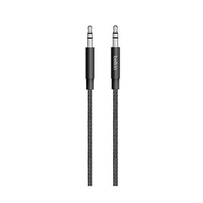 image Belkin - Câble Audio Premium, Jack-Jack 3,5mm - Noir Métallique