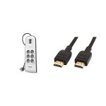 image produit Belkin - BSV604ca2M - Multiprise/Parafoudre 6 Prises avec 2 Ports USB Intégrés - Cordon de 2m - Blanc (Protection jusqu'à 650 joules)