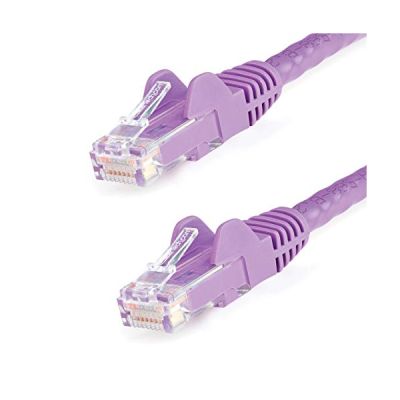 image StarTech Câble réseau Cat6 UTP sans crochet - Cordon Ethernet RJ45 anti-accroc - Câble patch - 3 m - Violet