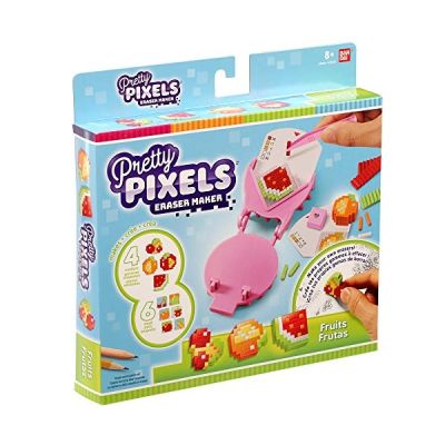 image Bandai - Pretty Pixels - Krazy Pixels - Fabrique à gommes - Set de démarrage - Thème fruits - Loisirs créatifs - 38524