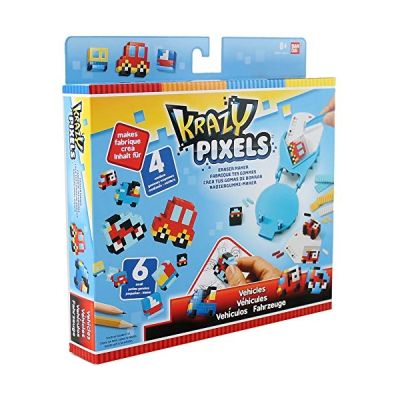 image Bandai - Pretty Pixels - Krazy Pixels - Fabrique à gommes - Set de démarrage - Thème véhicules - Loisirs créatifs - 38552