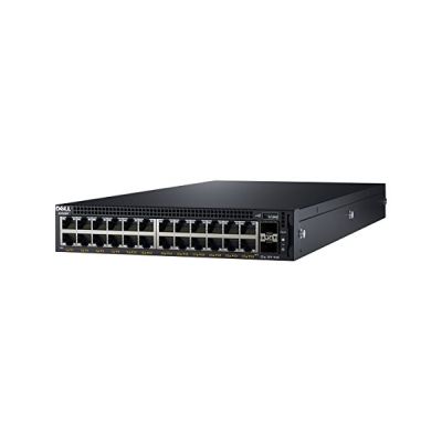 Dell Networking X1026P Smart Web Managed Switch 24x 1GbE PoE (up to 12x PoE+) and 2X 1GbE SFP ports/X1026X1026P Limited Lifetime Hardware Warranty - Minimum Warranty/KIT OREILLETTE 19" en Option (