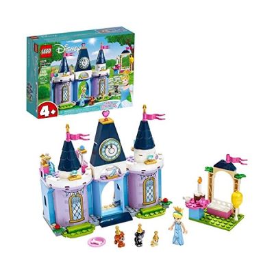 LEGO Disney Princess, La célébration au château de Cendrillon, Ensemble avec des figurines d'animaux pour les enfants d'âge préscolaire de 4 ans et plus, 102 pièces, 43178